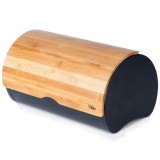 Cutie pentru Paine Otel-Lemn Negru 38x24x20cm Handy KitchenServ