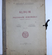ALBUM DE PALEOGRAFIE ROMANEASCA ( SCRIEREA CHIRILICA ) de I. BIANU si N. CARTOJAN , 1929 foto