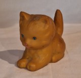PISICA - figurina din cauciuc Jucarie veche Aradeanca din anii 1970