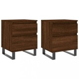 Cumpara ieftin Noptiere, 2 buc., stejar maro, 40x35x50 cm, lemn compozit