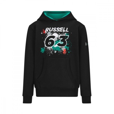 Mercedes AMG Petronas hanorac de bărbați cu glugă George 63 sweatshirt black F1 Team 2022 - XXL foto