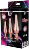 Set 3 Dopuri Anale Pleasure Plug Auriu Gleaming Love, DREAM Toys