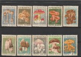 ROMANIA 1958 LP 457 CIUPERCI COMESTIBILE SERIE MNH