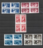 ROMANIA 1947 - APARAREA PATRIOTICA, BLOCURI DE 4 TIMBRE, MNH - LP 224