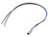 Conector M5 Tată 4 Pini Aurit IP67