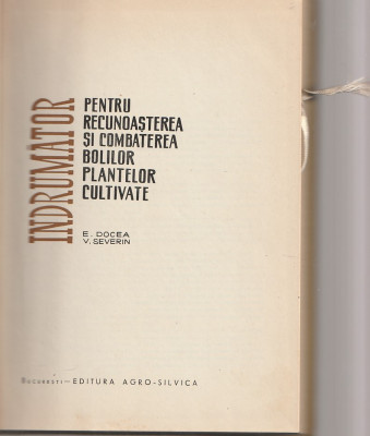 E. DOCEA - INDRUMATOR PENTRU RECUNOASTEREA BOLILOR PLANTELOR CULTIVATE ( 1964 ) foto