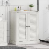 VidaXL Dulap de Baie Alb 68 x 34 x 80 cm Lemn masiv de pin