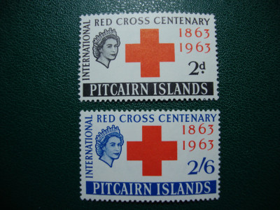 PITCAIRN ISLANDS 1963 SERIE CRUCEA ROSIE MH foto