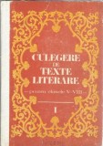 Cumpara ieftin Culegere de texte literare pentru clasele V-VIII (volumul 1) - Vasile Teodorescu