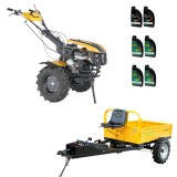 ProGARDEN Pachet Campo 1873 Alpine V2 Motocultor 18CP + RM500T Remorca + 6L Ulei ProAdvanced PowerfulTools