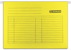 Dosar Suspendabil Cu Eticheta, Bagheta Metalica, Carton 230g/mp, 5 Buc/set, Donau - Galben foto