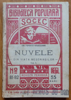 Ion Popovici Banateanu, Nuvele, Din viata meseriasilor, 1909 foto