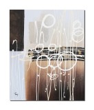 Tablou abstract pictat manual, Cosmic, 60x50cm ulei pe panza in relief, gata de agatat pe perete