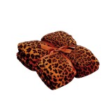 Cumpara ieftin Patura flanel animal print maro 200 x 220 cm