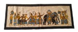 DECOR TEXTIL PERETE VINTAGE DIN BUMBAC, TEHNICA BATIK - SRI LANKA