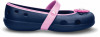 Balerini Crocs Kids&#039; Keeley Petal Charm Flat Albastru - Navy/Carnation, 22