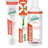 Set Igiena Dentara Elmex Junior Routine Copii Pasta Periuta Apa de Gura 6-12 Ani