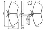 Set placute frana,frana disc PEUGEOT BOXER bus (230P) (1994 - 2002) BOSCH 0 986 424 031