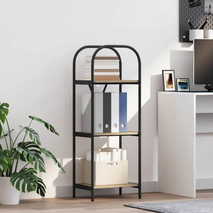 vidaXL Raft pentru cărți Stejar sonoma 40 x 30 x 109 cm Lemn compozit