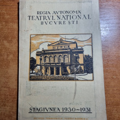 program teatrul national bucuresti stagiunea 1930-1931-reclame vechi,c.nottara