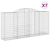Cumpara ieftin Cosuri gabion arcuite 7 buc, 300x50x140/160cm, fier galvanizat