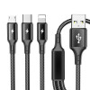 Cablu de date 3n1, MicroUSB/USB, 1.2m, Negru, Oem