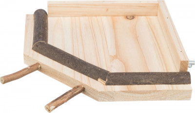 Platou lemn pentru colivie, 19 x 19 cm, 51698 foto