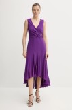 Morgan rochie REEL culoarea violet, midi, evazată, REEL