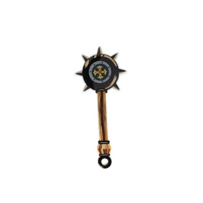 Buzdugan Viking, Din spuma, MASHASHOP, negru/galben, 42 cm foto