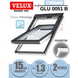 Fereastra mansarda Velux GLU 0051B, poliuretan, 2 sticle, maner jos