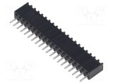 Conector SAMTEC BSW 20 pini soclu mamă drept THT pentru PCB 2,5mm