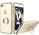 Cumpara ieftin Husa telefon Iphone 7 Plus ofera protectie 3in1 Ultrasubtire -Luxury Gold S Ring