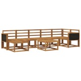 vidaXL Set de canapele de exterior 8 pcs natural Lemn Solid de Acacia 3385400