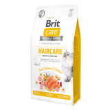 Brit Care Haircare Healthy &amp; Shiny Coat, Somon și Pui, hrană uscată fară cereale pisici, piele și blană, 7kg