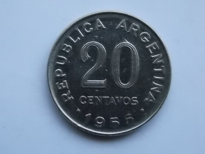 20 CENTAVOS 1956 ARGENTINA