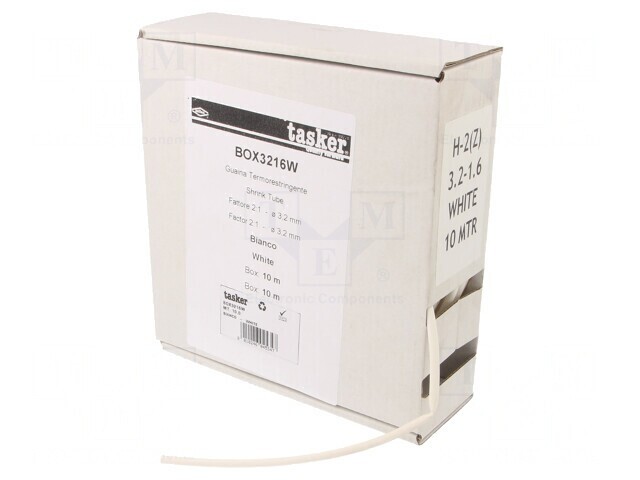 Manşon termocontractabil alb 3,2mm x 10m