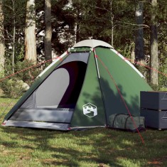 vidaXL Cort de camping cupolă pentru 4 persoane, verde, impermeabil 94769
