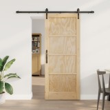 Ușă glisantă vidaXL cu set de accesorii 83x202 cm Lemn solid din pin