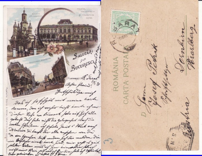 Bucuresti (Litho) - Litografie 1898