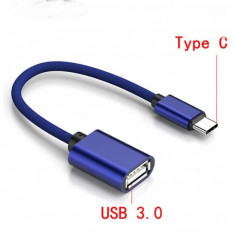Cablu OTG USB type C la USB 3.0 Albastru