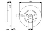 Disc frana TOYOTA AVENSIS Limuzina (T25) (2003 - 2008) BOSCH 0 986 479 340