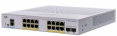 Switch CISCO CBS350-16FP-2G, 16 PORTURI 10/100/1000, 2 x SFP, POE 240w, Buffer: 1.5 Mb, Flash 256Mb, CPU: 800 MHz ARM , DRAM: 512 MB Dimensiuni: 268 x foto