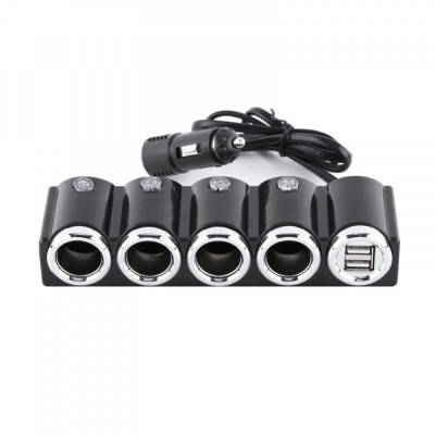 Incarcator auto Multi PNI Lighter cu 4 iesiri bricheta si 2 iesiri USB foto