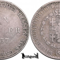 1837, 1 Taler - Wilhelm al II-lea & Frederic Wilhelm - Electoratul Hesse
