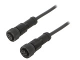 Cablu senzori/automatizări M12 1m dublu mufă