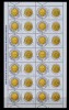 ✅ RO 2007 ,LP 1782a ,&quot;140 ani de la crearea Sistemului Monetar&quot; coala de 14 ,MNH, Regi, Nestampilat