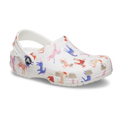 Saboti Crocs Classic Toddler Character Print Clog Alb - Unicorn foto