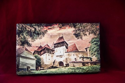 Tablou biserica saseasca Viscri foto