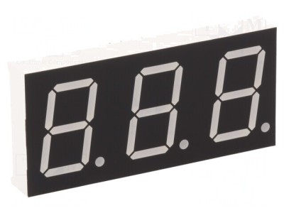 Afișaj LED 7 Segmente 3 Digiti Roșu 20.32mm foto