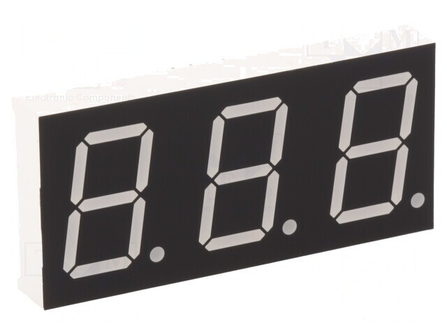 Afișaj LED 7 Segmente 3 Digiti Roșu 20.32mm